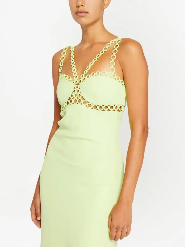 simkhai dress green Simkhai Page Green Contrast Knit Polo Mini Dress