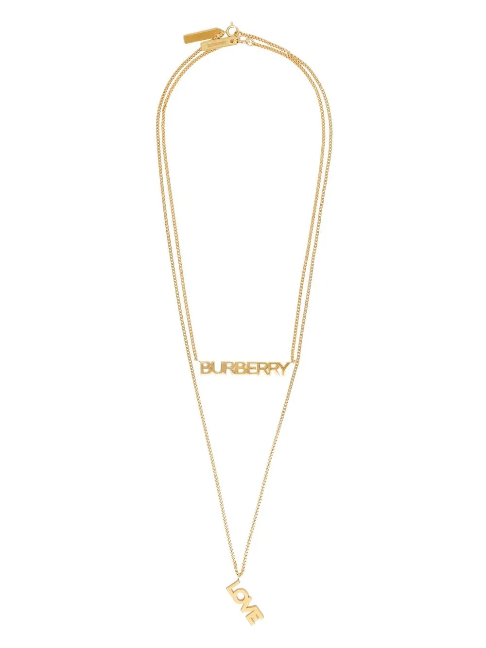 Burberry gold-plated logo love necklaces - Goud