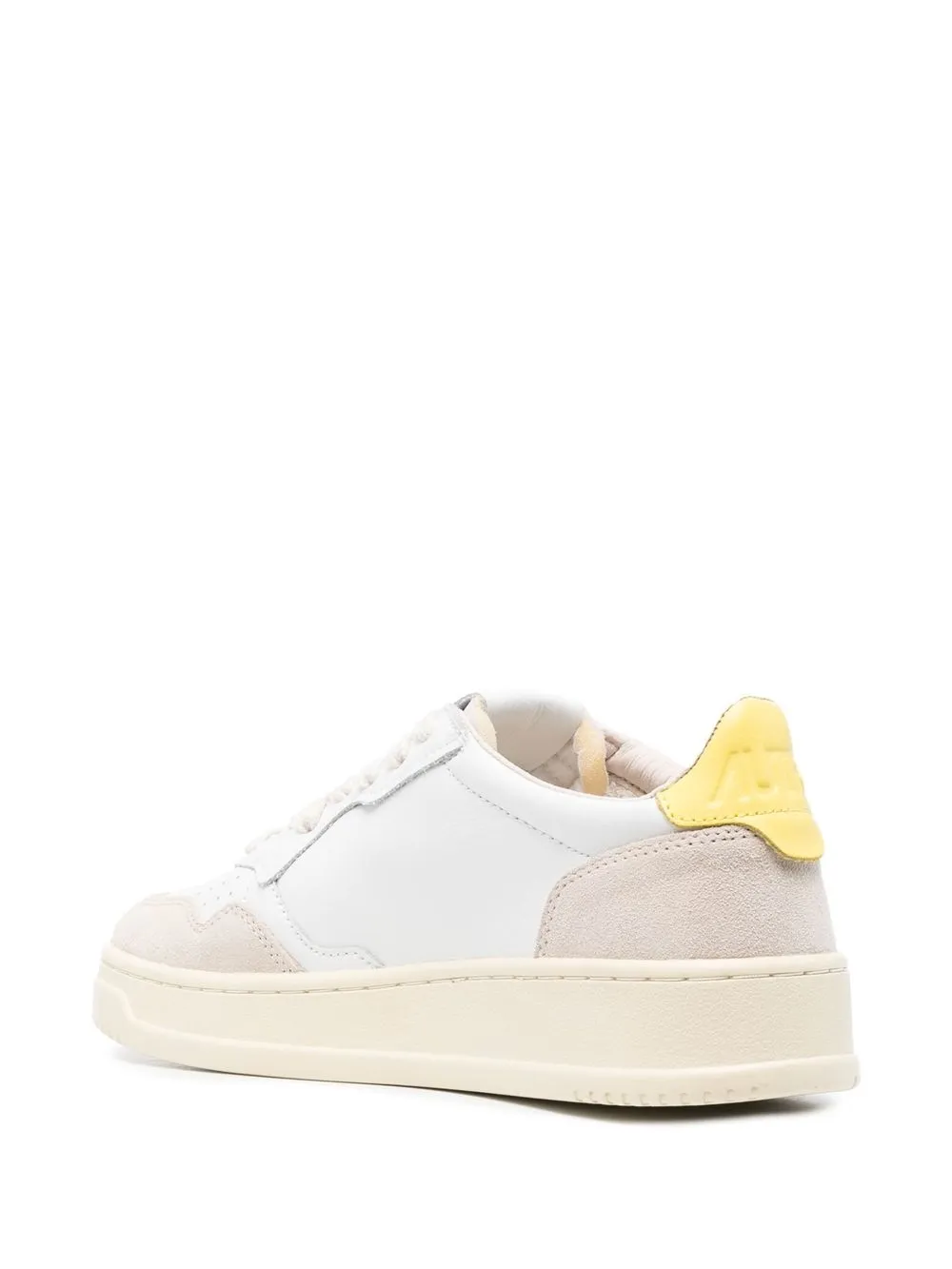 Autry 01 Sneakers In White Suede And Leather In White