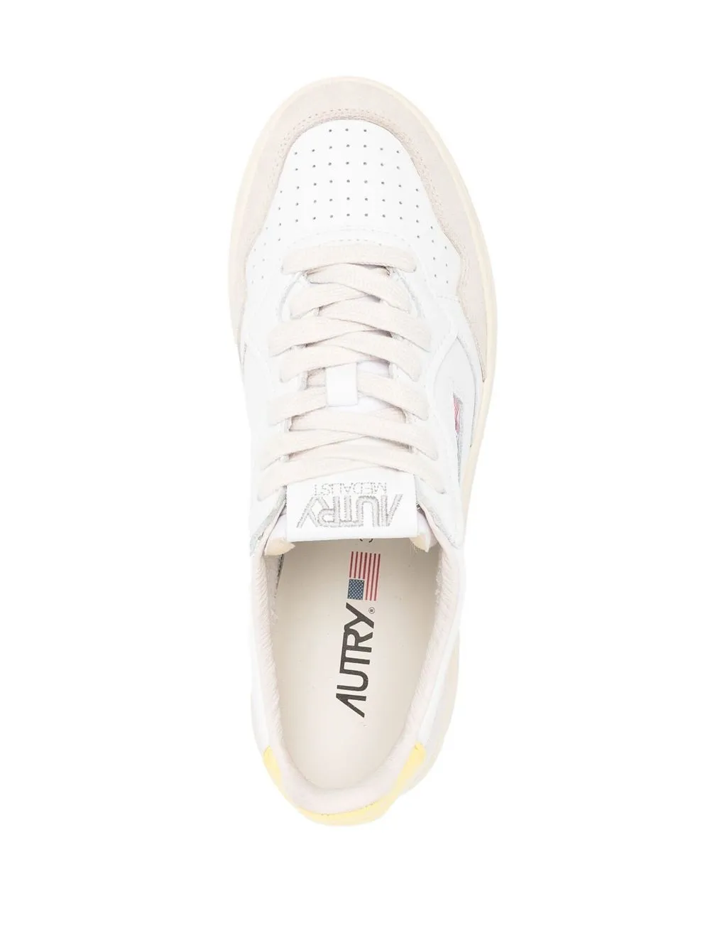 Autry 01 Sneakers In White Suede And Leather In White