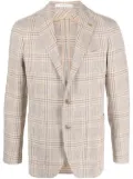 Tagliatore plaid-check print blazer - Neutrals