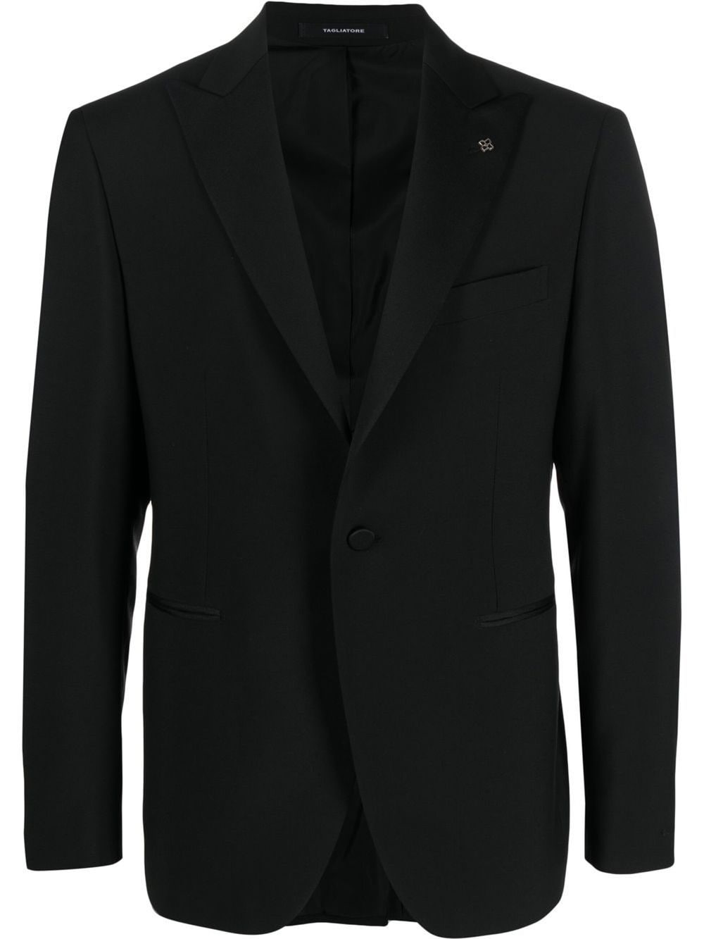 Tagliatore Single-breasted Tuxedo Jacket In Black