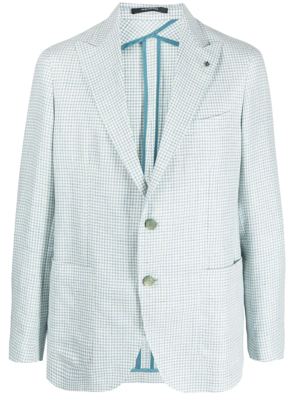 

Tagliatore houndstooth single-breasted blazer - Green