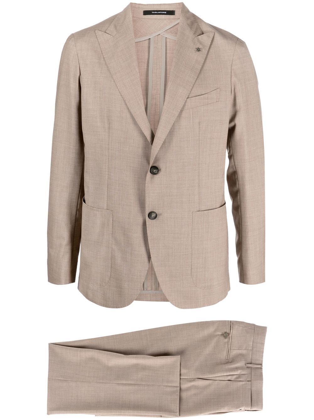 Tagliatore Single-breasted Two-piece Suit In Neutrals