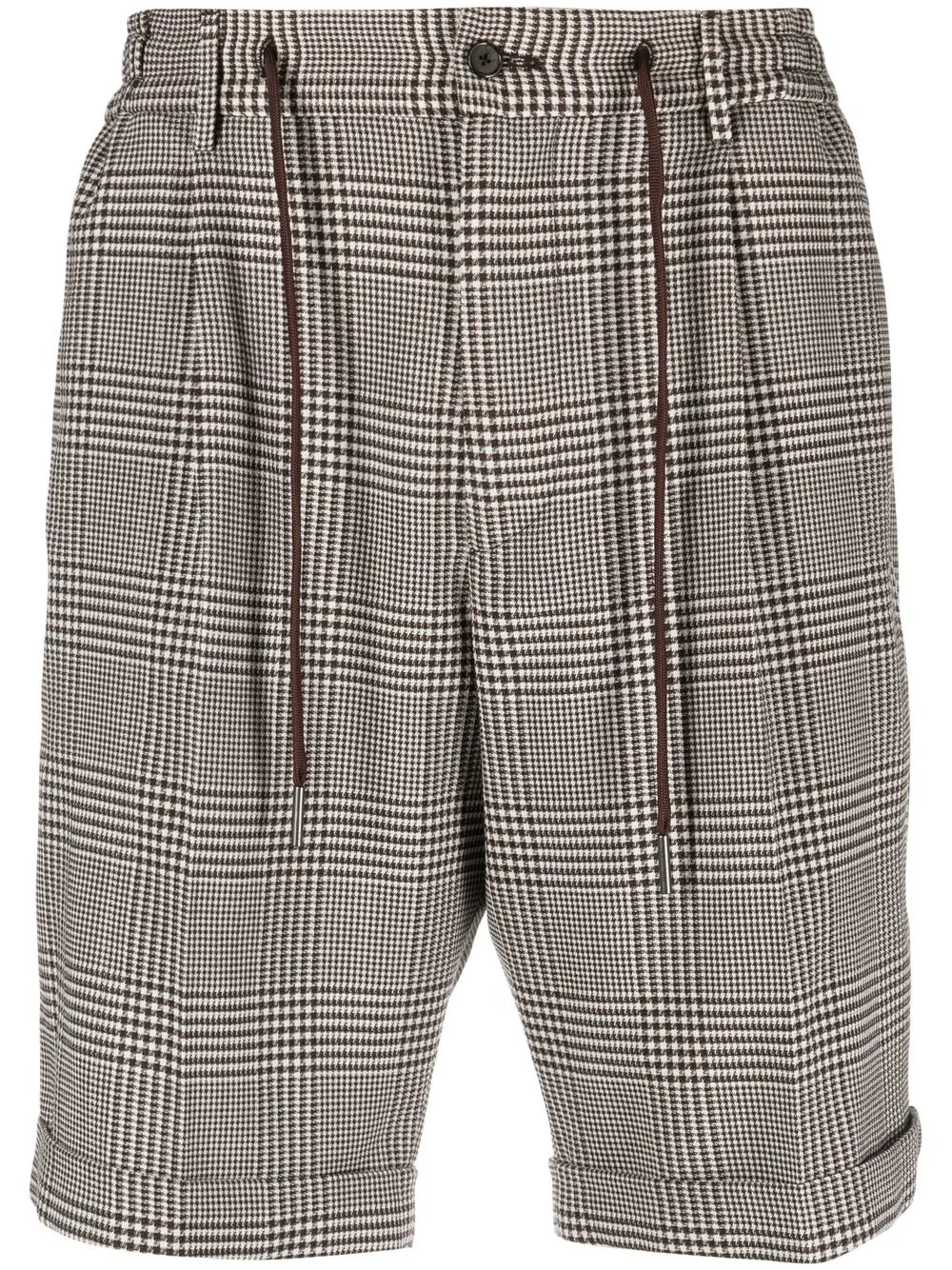 

Tagliatore Prince Of Wales check-print shorts - Brown