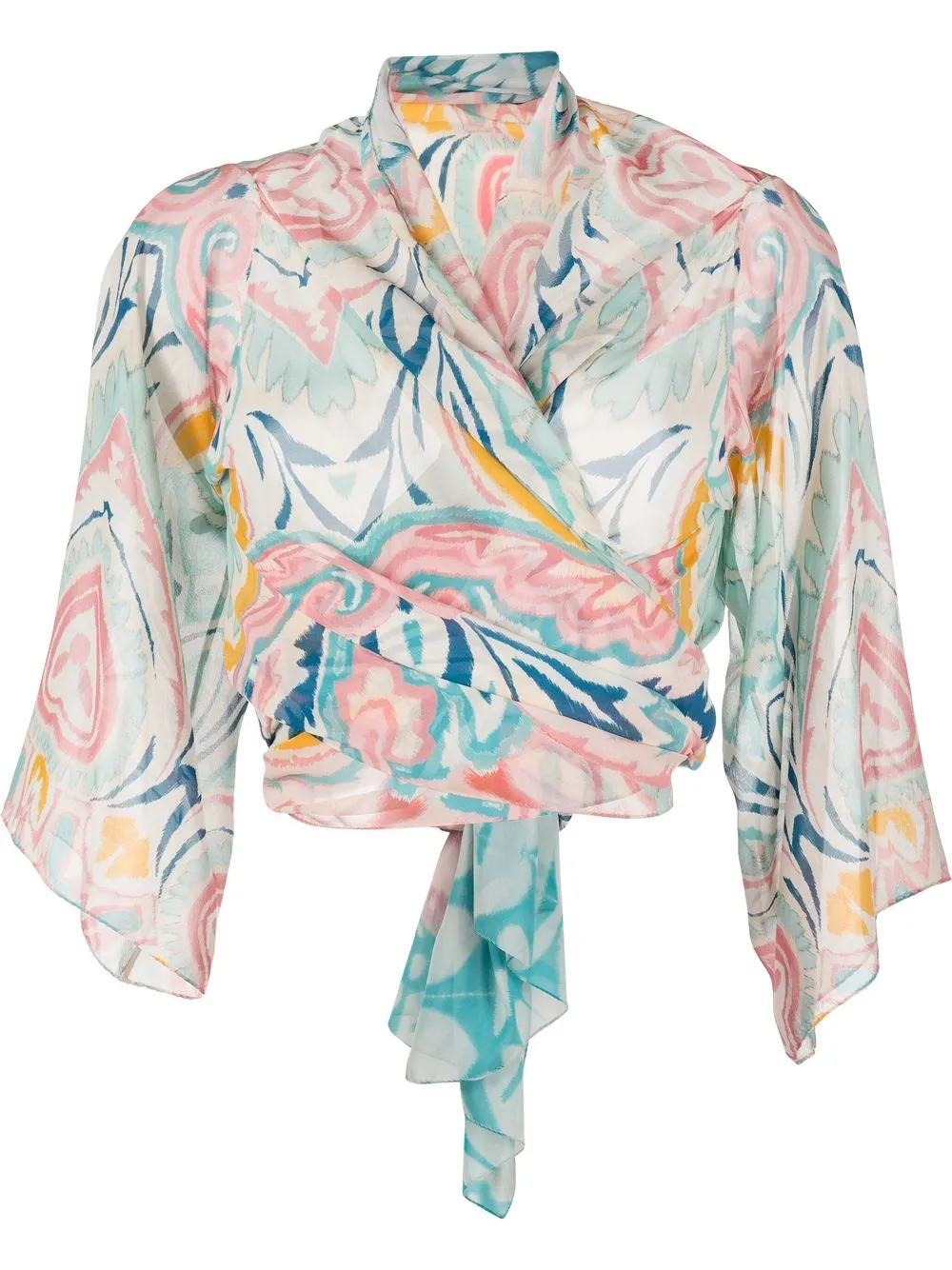 

ETRO paisley-print cropped jacket - Pink