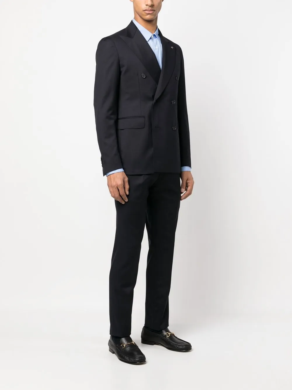 Tagliatore Double-breasted Suit In Blue