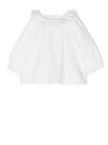 Bonpoint ruffled scallop-collar blouse - White