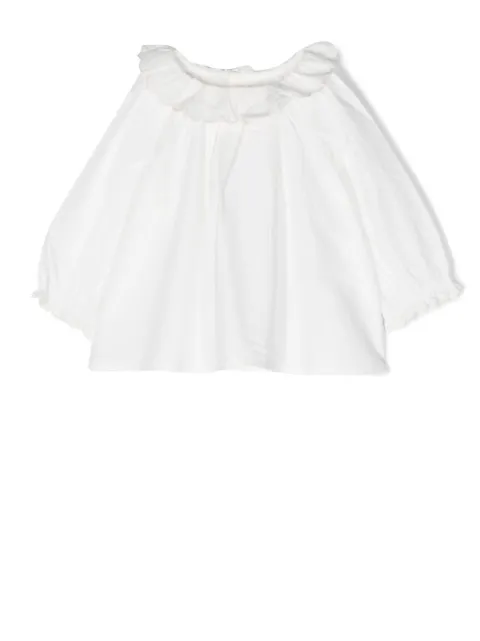 Bonpoint ruffled scallop-collar blouse