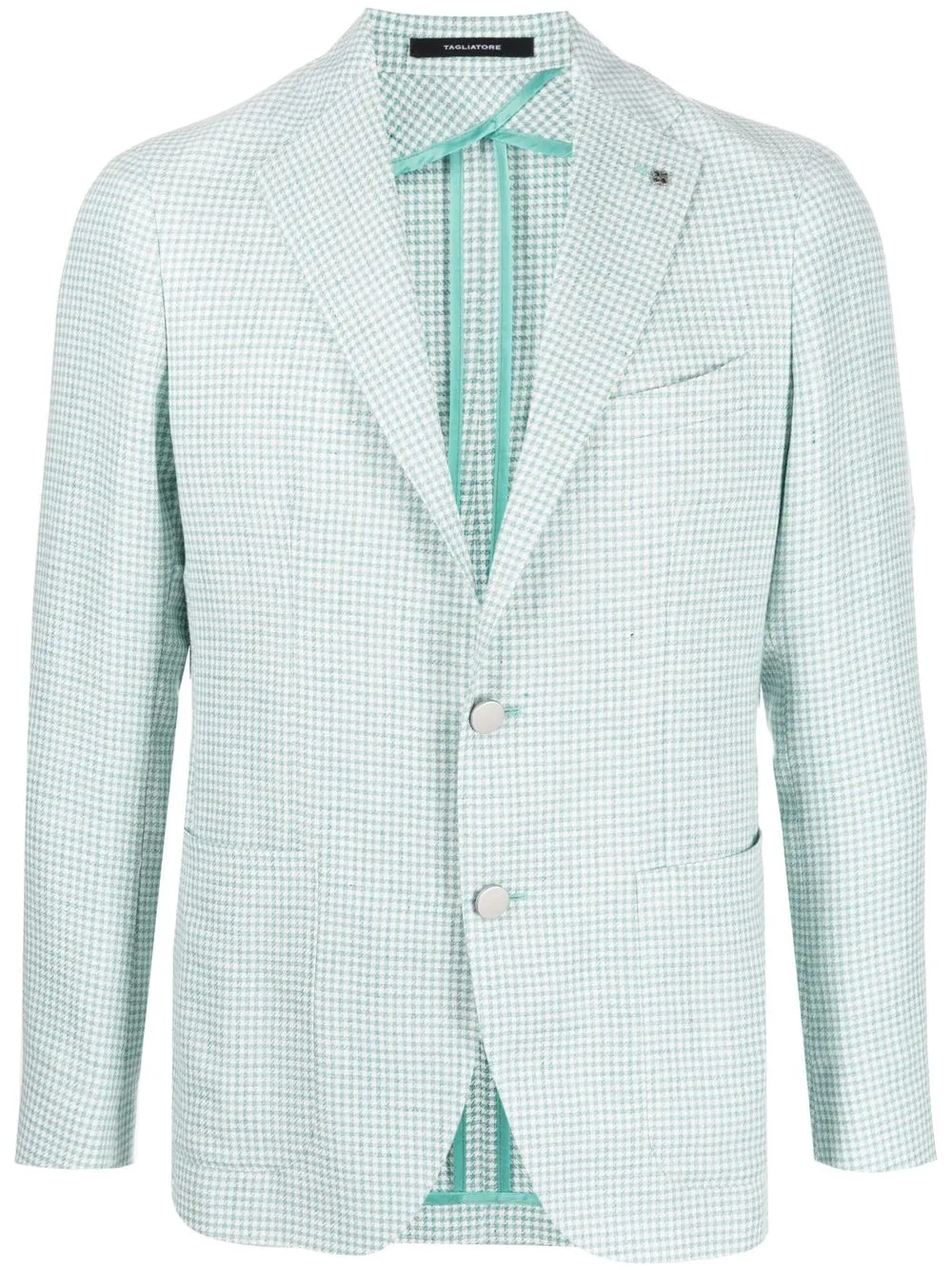 

Tagliatore blazer con botones y cuadros estampados - Verde