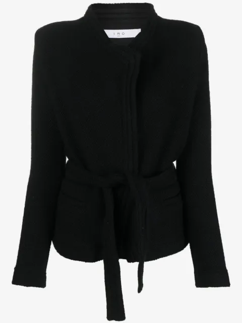 IRO embossed-finish belted jacket 