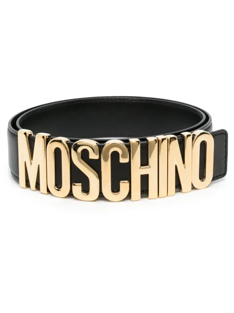 Moschino logo-lettering buckle belt
