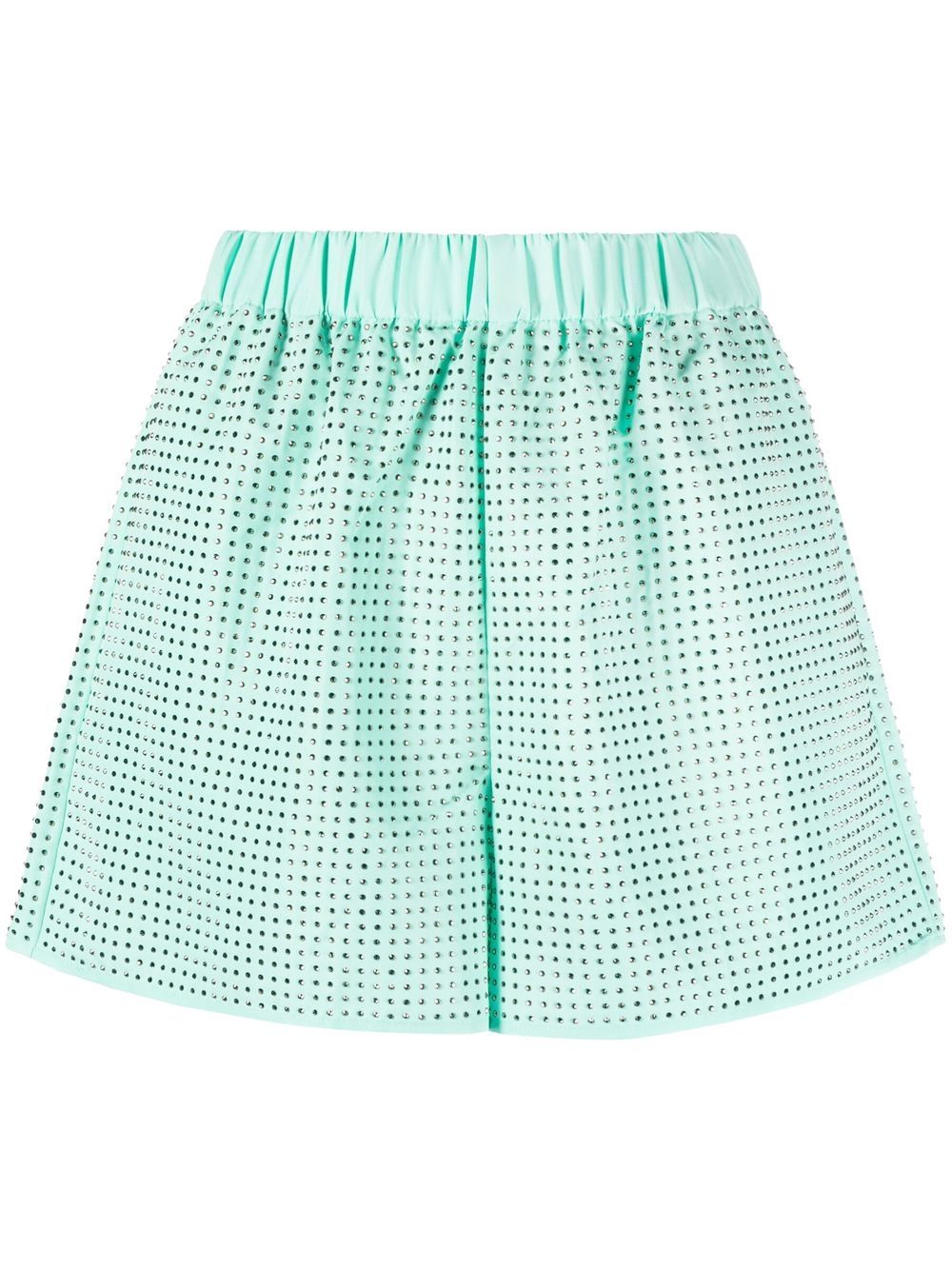 high-waisted crystal-embellished shorts