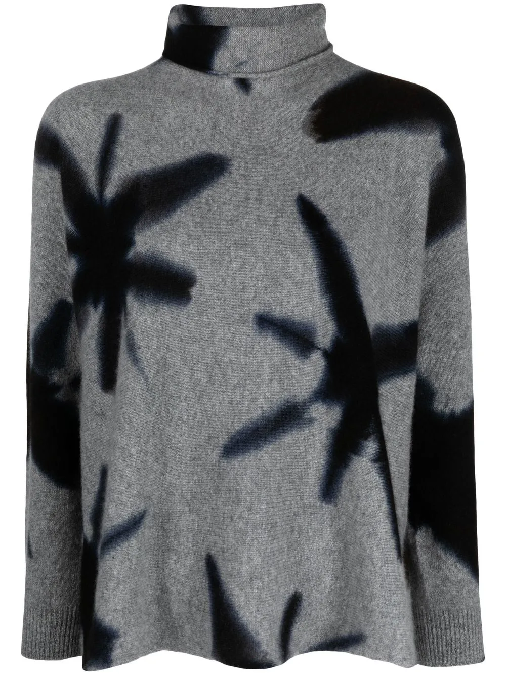 

Suzusan abstract-print cashmere jumper - Black