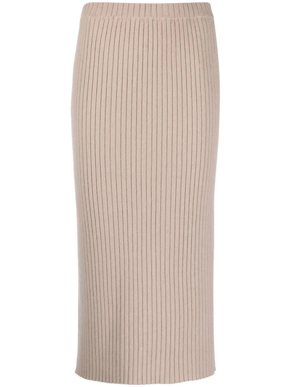 

Allude cashmere ribbed-knit midi skirt - Neutrals