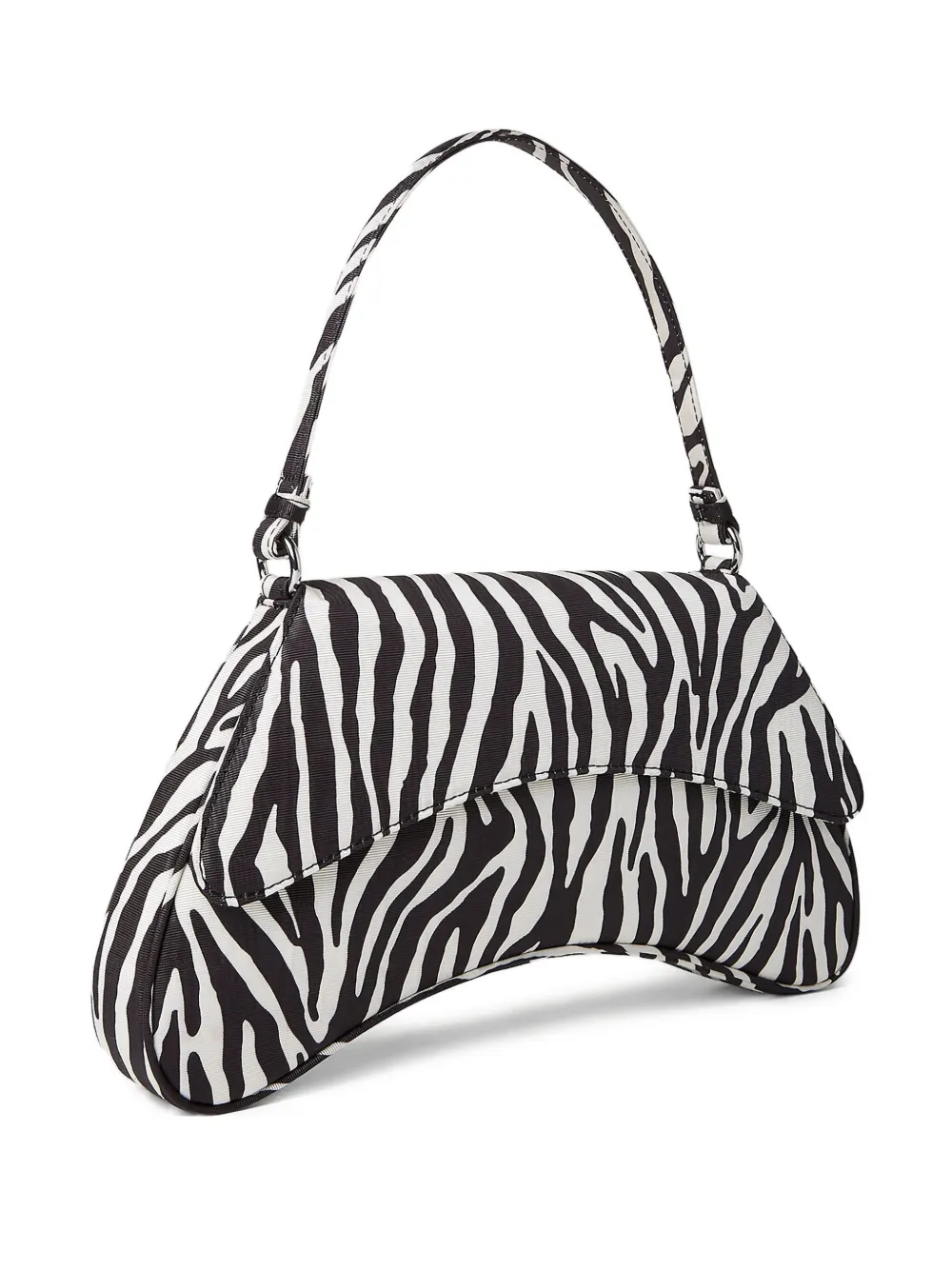 Simon Miller Schoudertas met zebraprint en handgreep Zwart