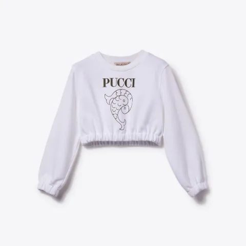 Logo-Print Cropped Sweatshirt