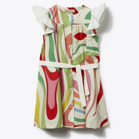 Marmo-Print Cotton Dress