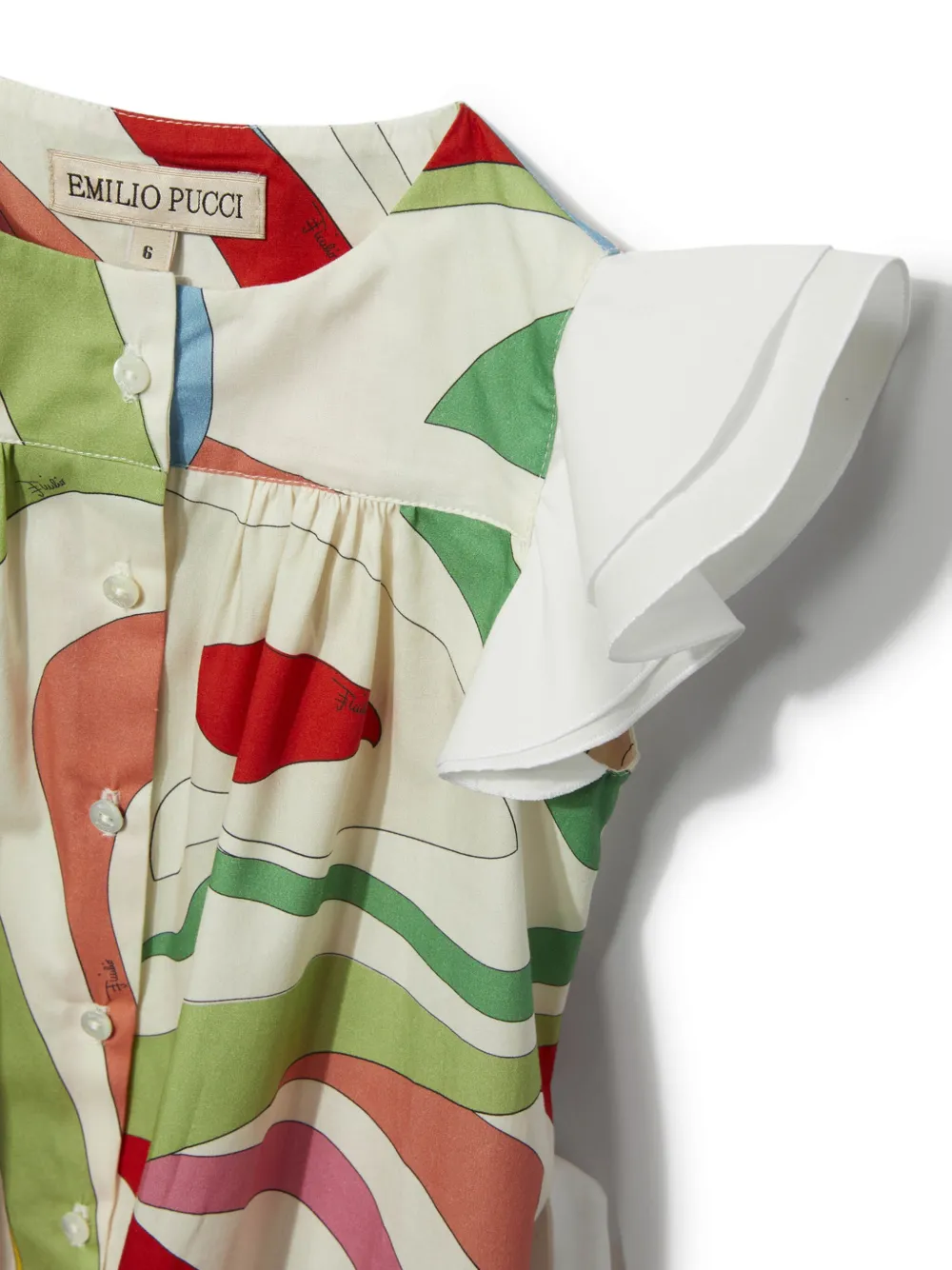 Shop Pucci Junior Marmo-print Sleeveless Dress In White