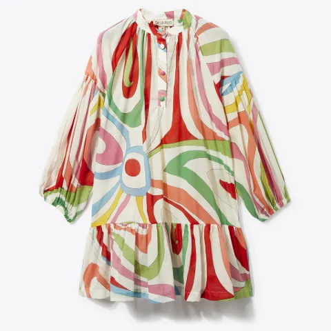 Marmo-Print Cotton Dress
