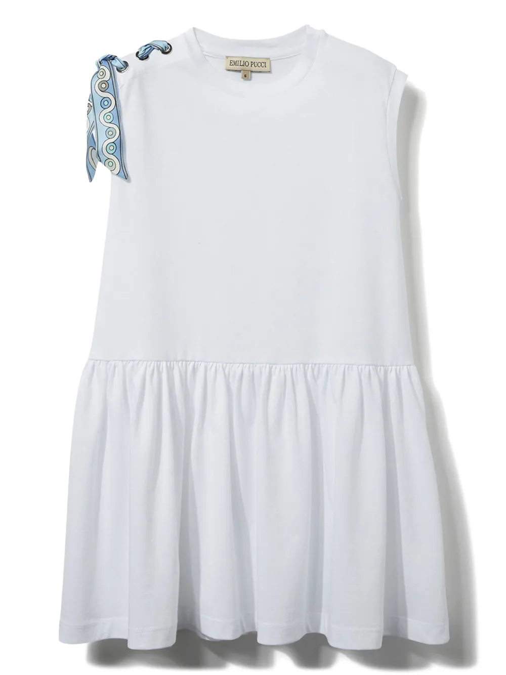 PUCCI Junior scarf-detail sleeveless dress | White | Image 1