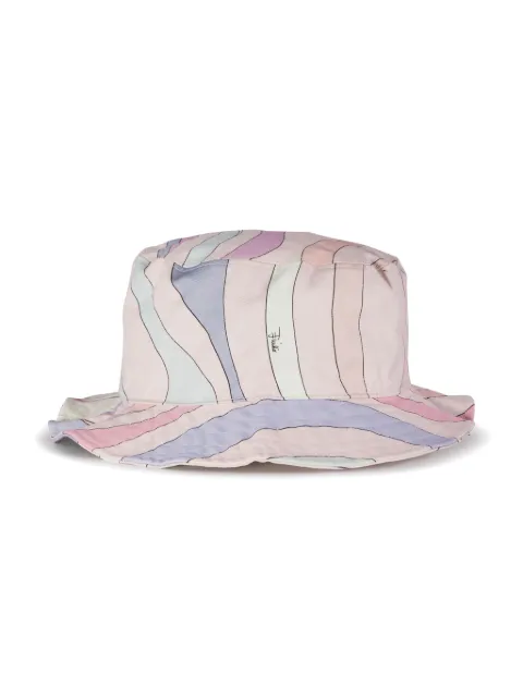 PUCCI Junior sombrero de verano con estampado Marmo