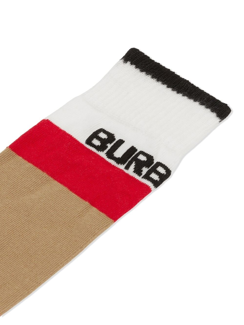 Burberry Kids logo intarsia cotton-blend socks - Bruin