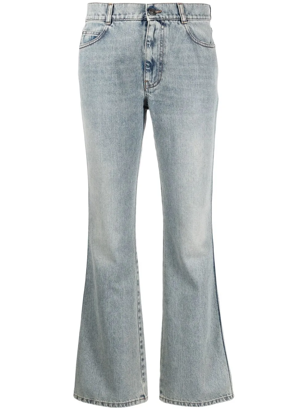 

Ports 1961 stonewash flared cropped jeans - Blue