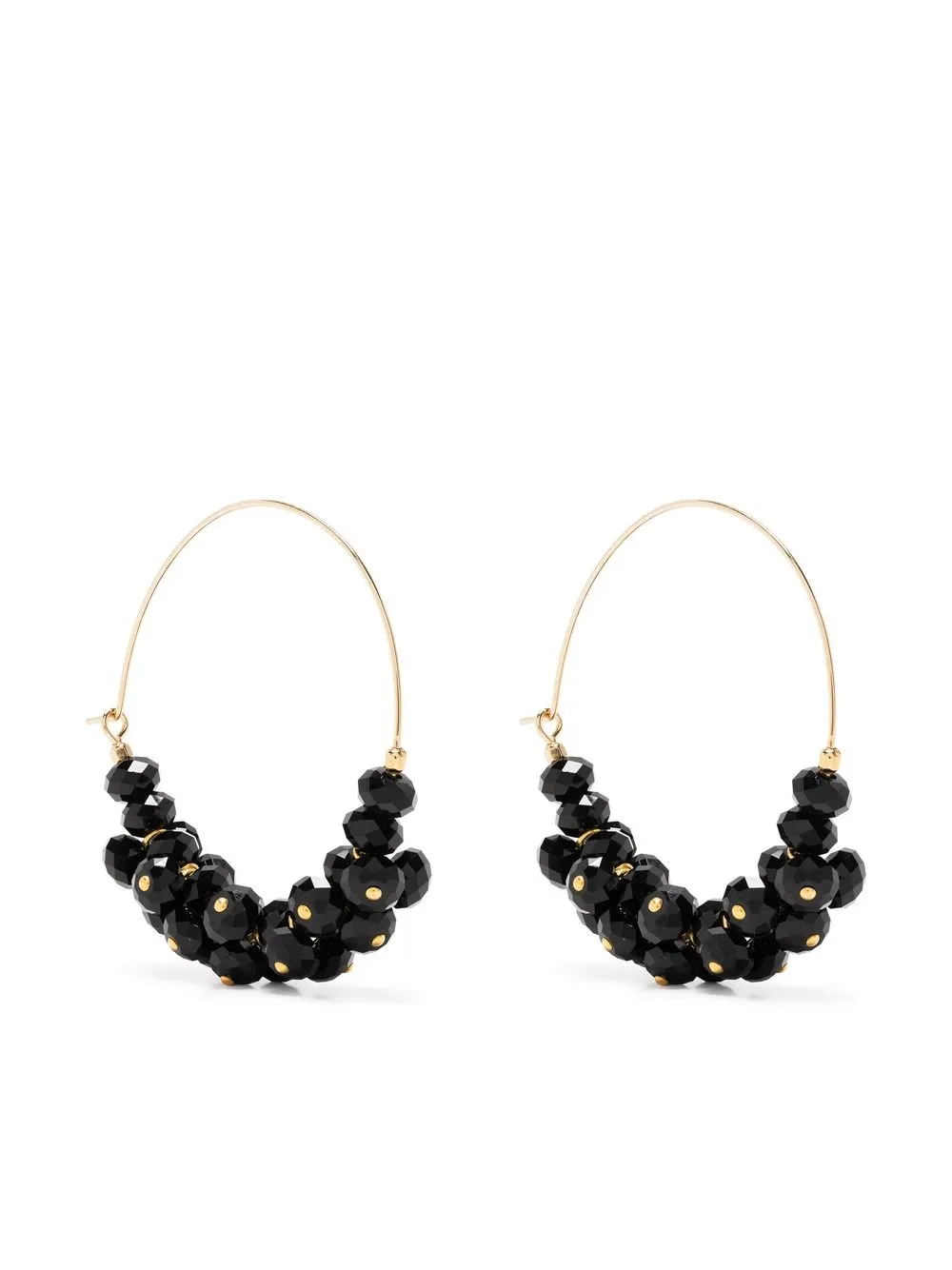 

Isabel Marant beaded hoop earrings - Black