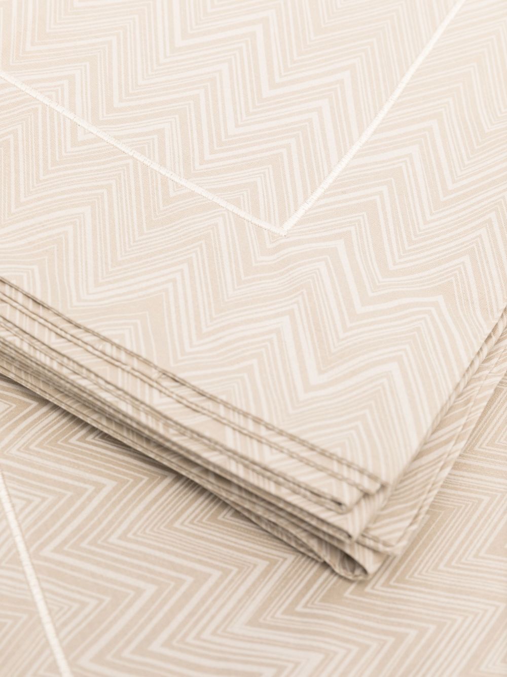 Missoni Home Beddengoed met zigzagprint - Beige