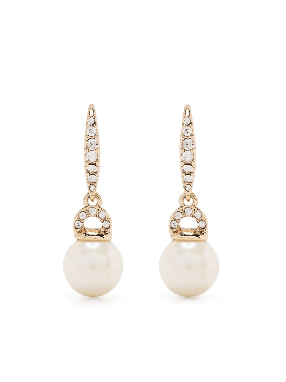 Lauren Ralph Lauren Pearl-drop Earrings In Weiss | ModeSens