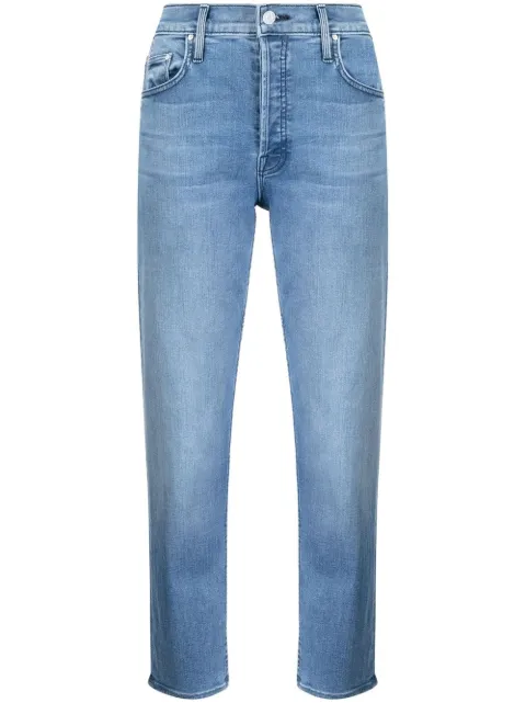 MOTHER jeans rectos con tiro medio