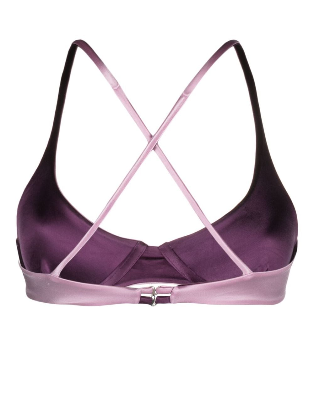 Shop Isa Boulder Reversible Crossover-strap Bikini Top In Purple