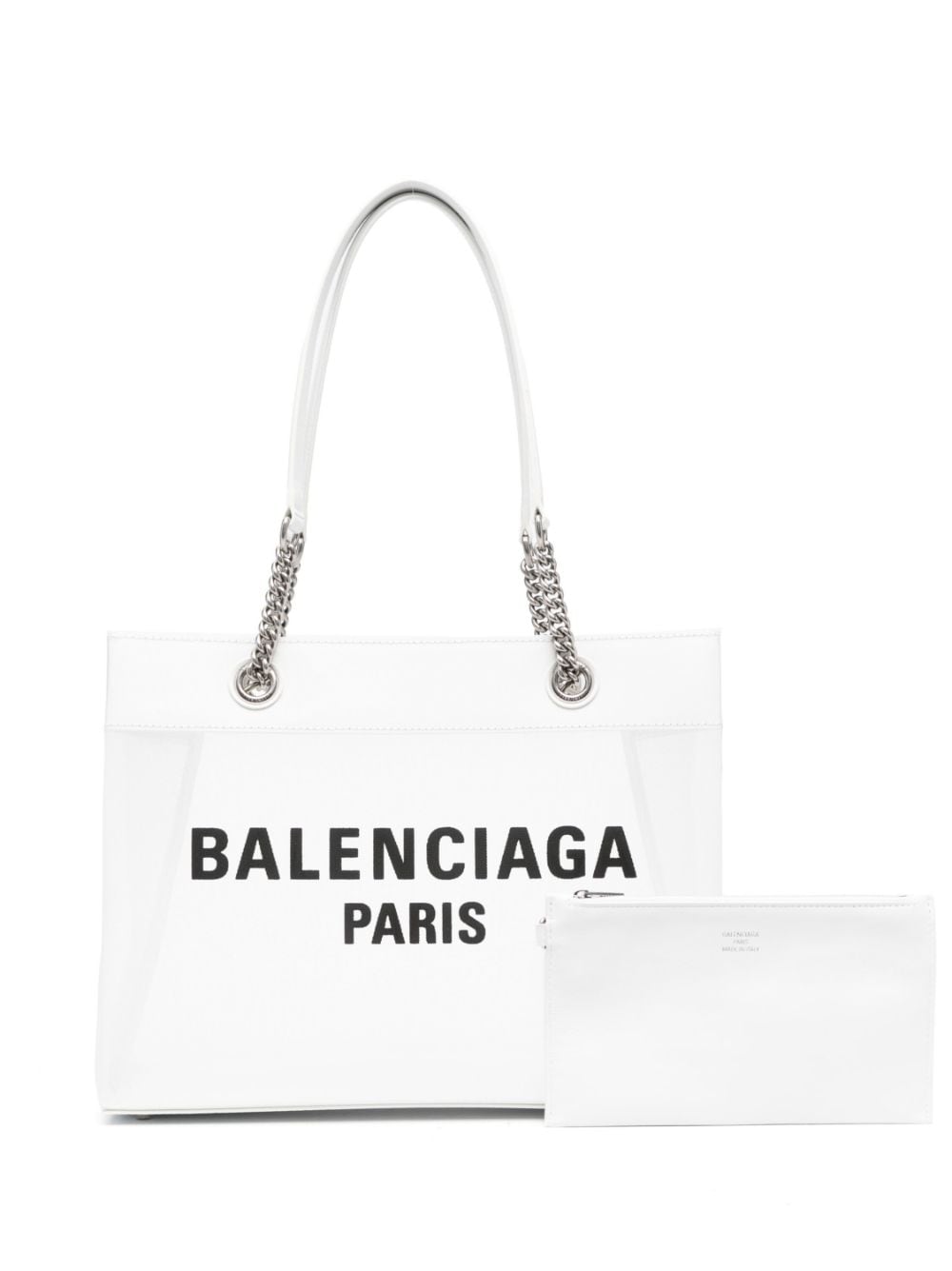 Shop Balenciaga Medium Duty Free Tote Bag In Weiss