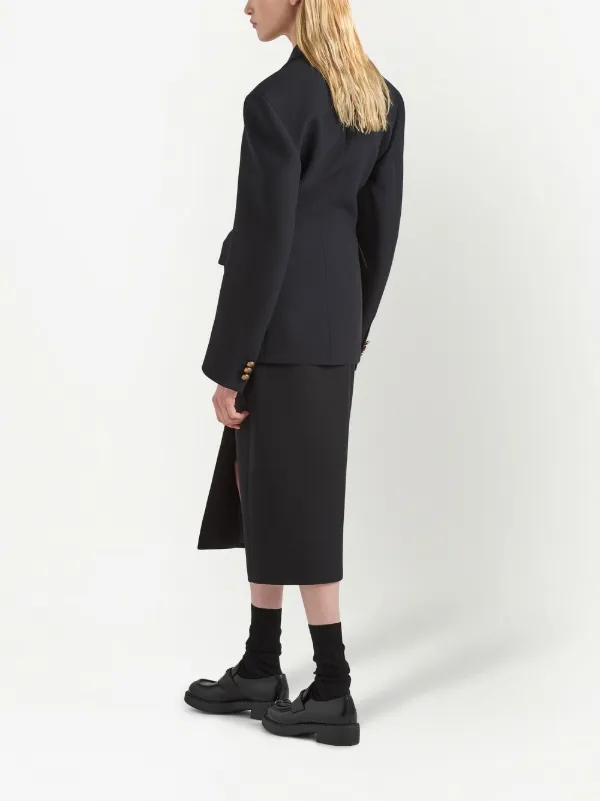 PRADA ブラック ダブルブレストジャケット Prada ダブルジャケット | ブラック | FARFETCH JP