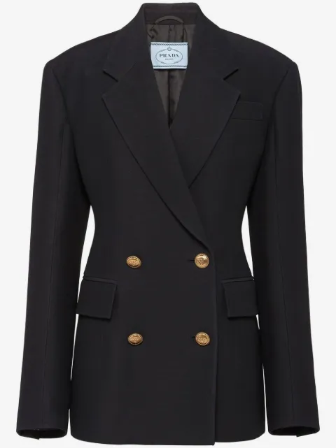 Prada double-breasted tricotine jacket