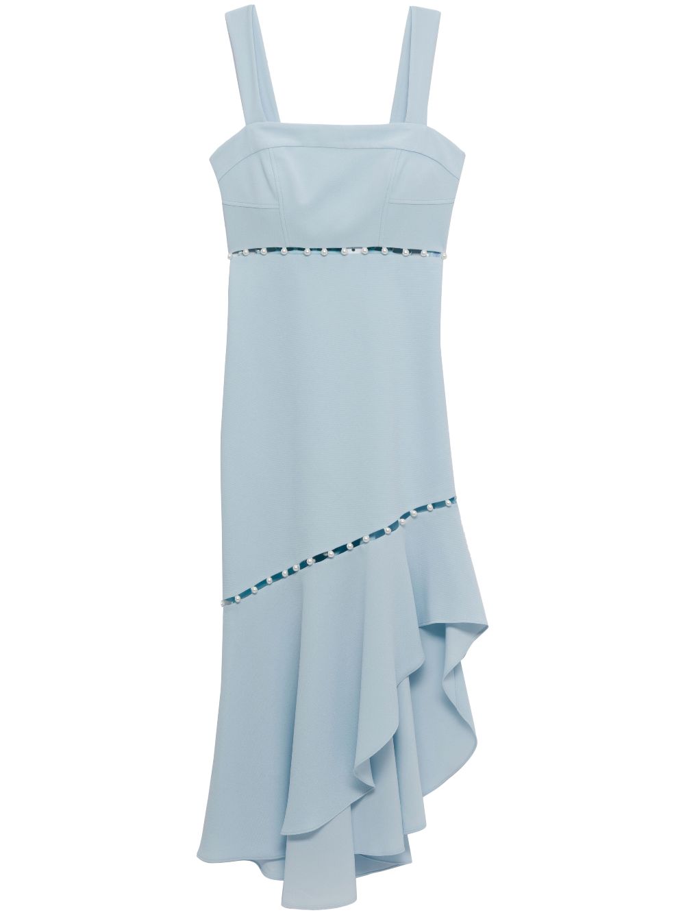 Simkhai Houston Draped Midi Dress In Blue 