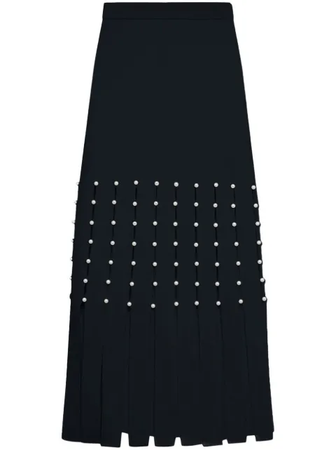 Simkhai Katarina pearl-detail midi skirt