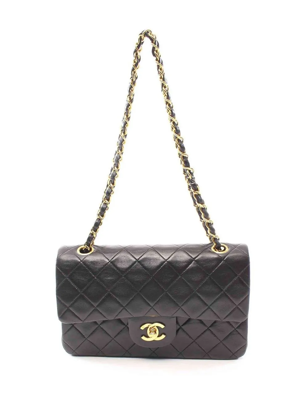 

CHANEL Pre-Owned bolsa de hombro Double Flap pequeña 1994-1996 - Negro