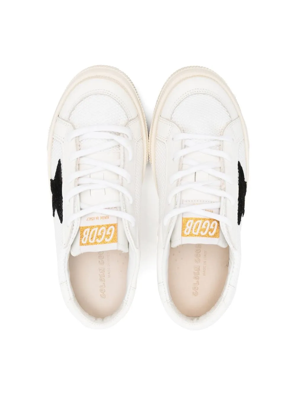 Shop Golden Goose May Star-patch Sneakers In White