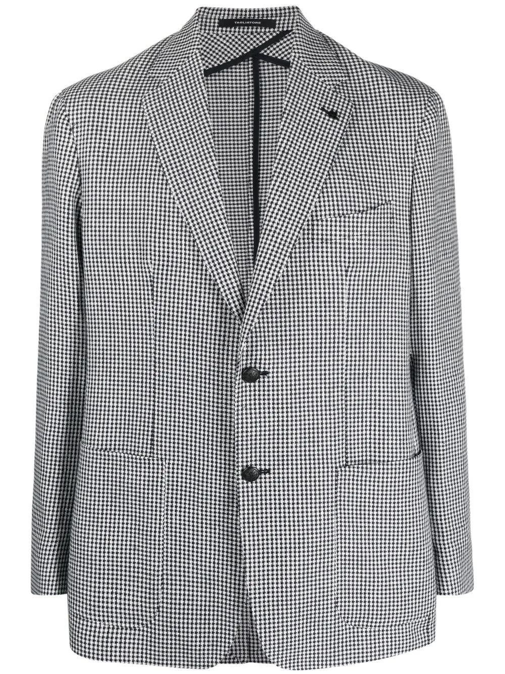 

Tagliatore blazer con motivo pied de poule y botones - Blanco