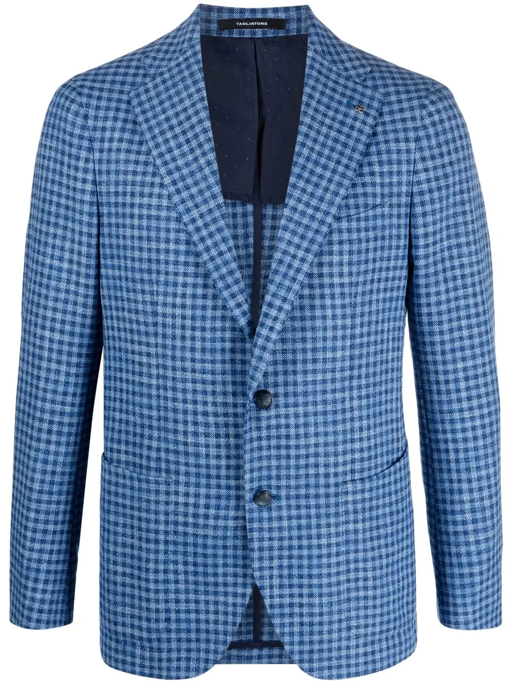 

Tagliatore gingham-check print blazer - Blue