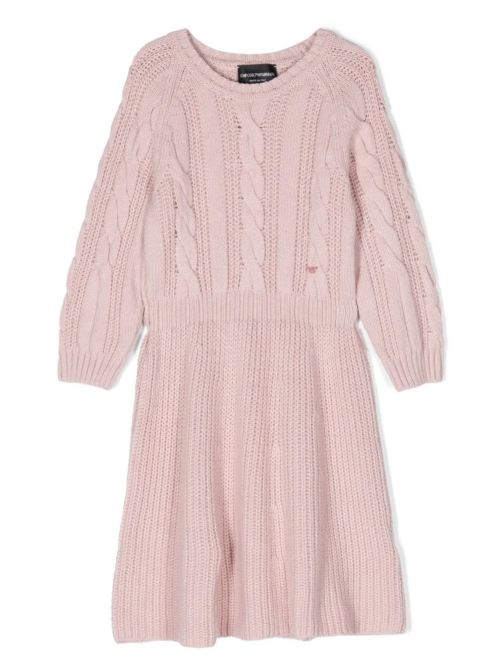 

Emporio Armani Kids cable-knit midi dress - Pink