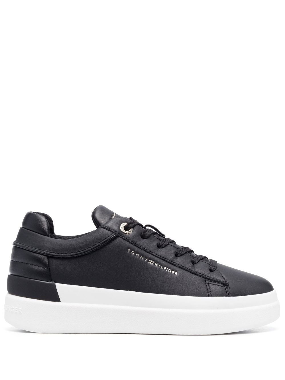 TOMMY HILFIGER LOGO-PRINT LACE-UP SNEAKERS