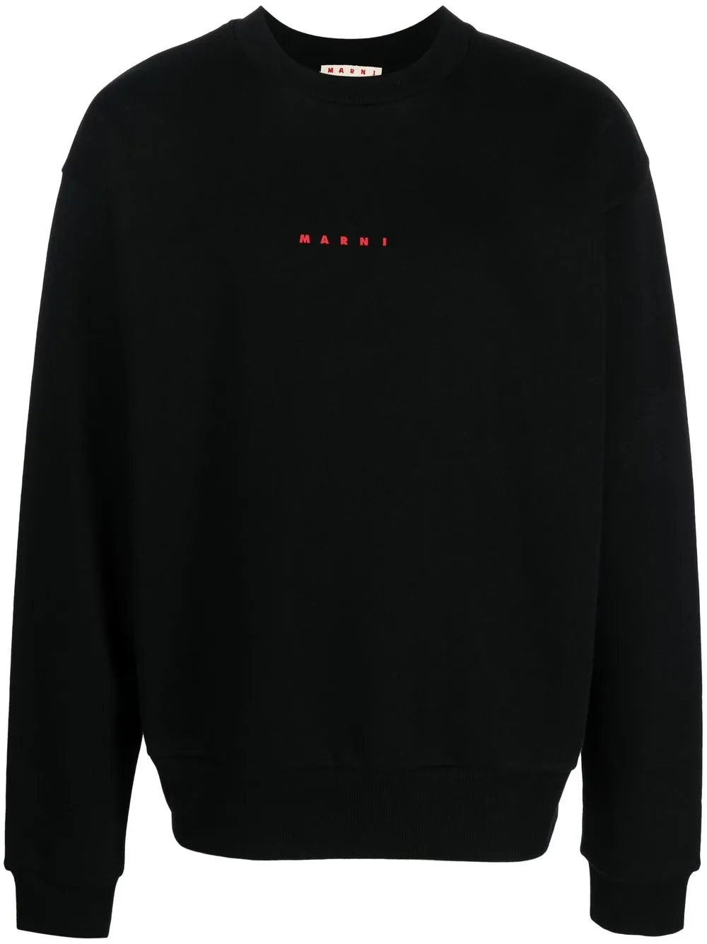 Marni Logo-print Crew-neck Sweatshirt In Black
