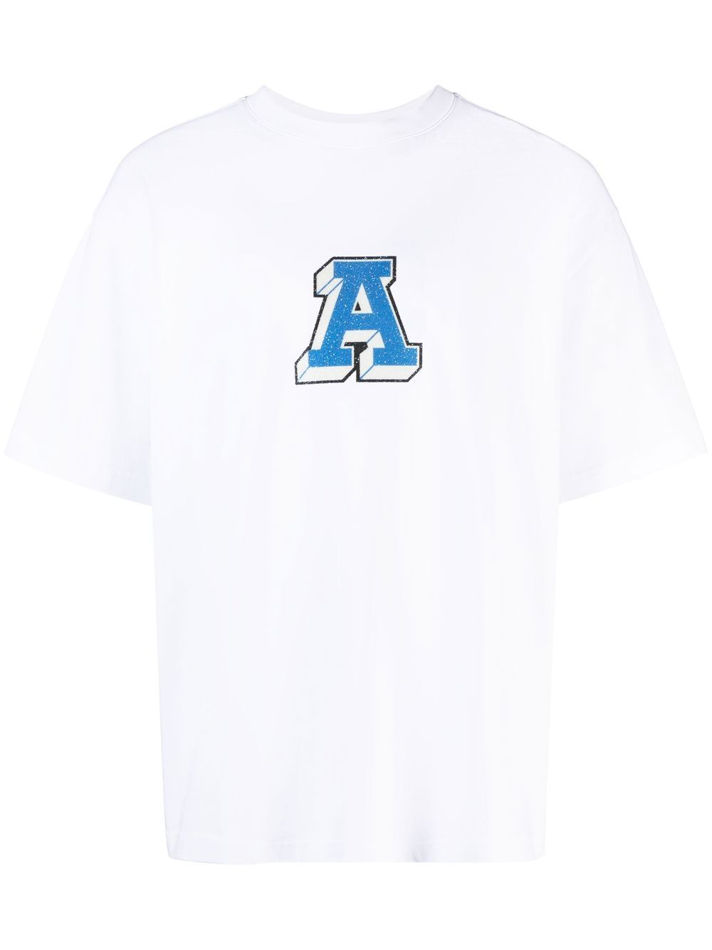 Axel Arigato College A flocked-logo T-shirt - Farfetch
