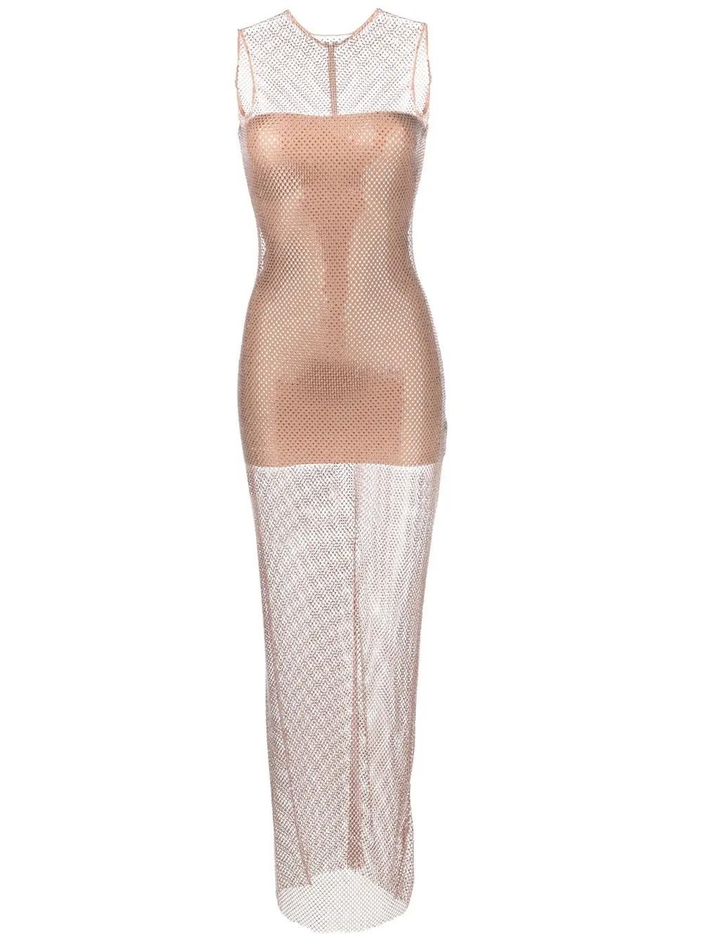 

Giuseppe Di Morabito sleeveless mesh maxi dress - Neutrals