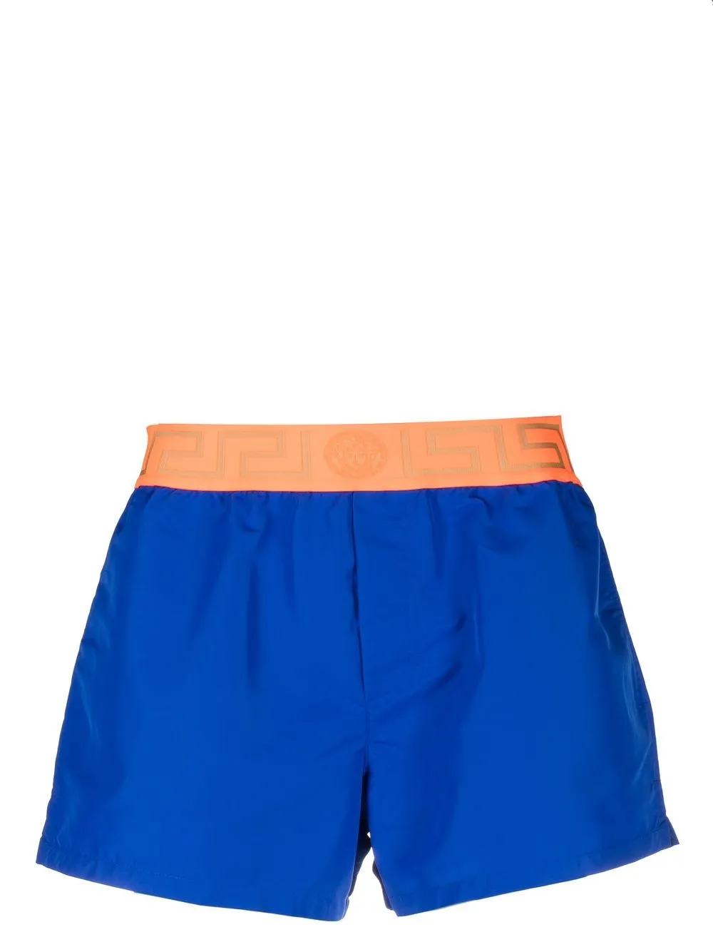 

Versace Greca-waistband swim shorts - Blue