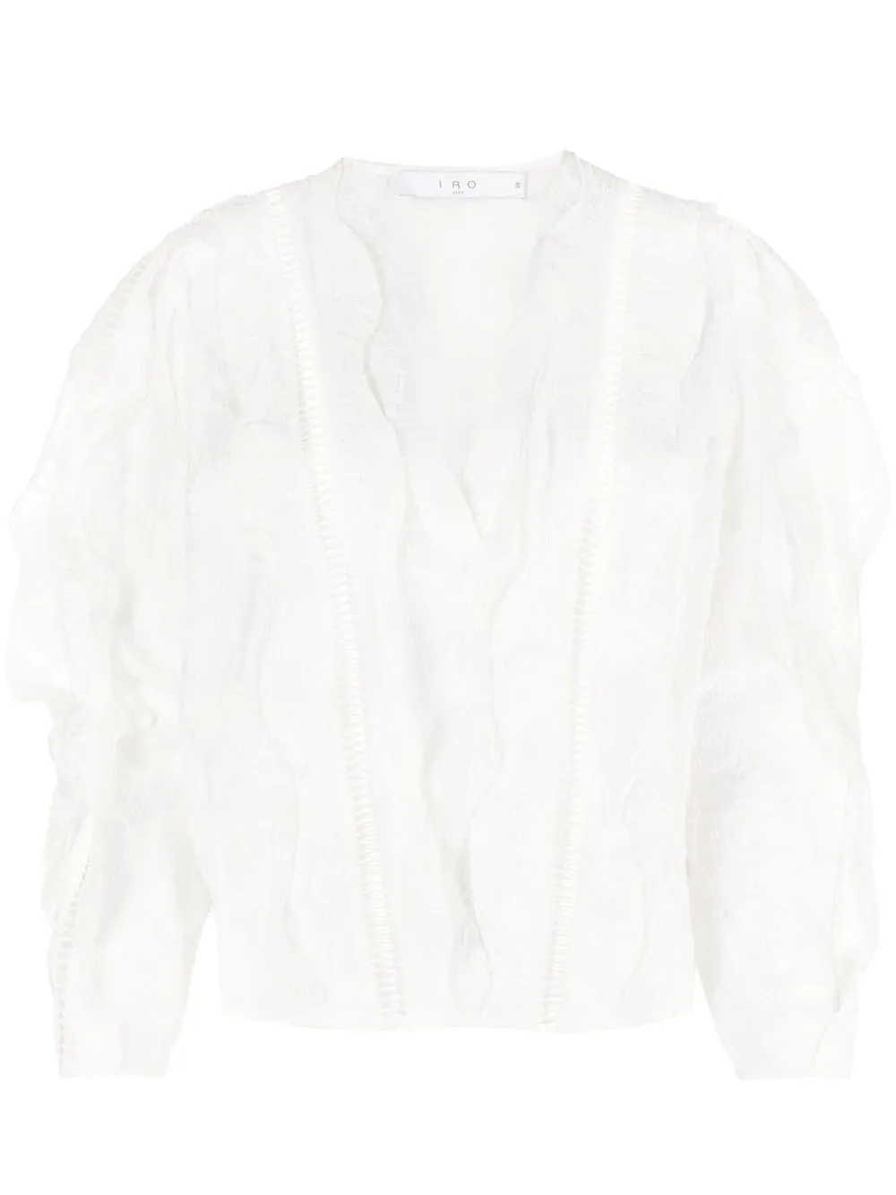 

IRO scalop-detail jacquard blouse - White