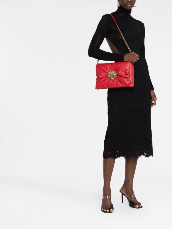 Dolce & Gabbana ロゴプレート ショルダーバッグ Dolce & Gabbana ロゴプレート ショルダーバッグ | レッド